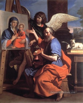  Peinture Tableaux - St Luke affichant une peinture de la Vierge Baroque Guercino